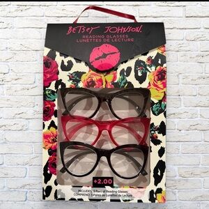NEW Betsey Johnson Reading Glasses +2.0